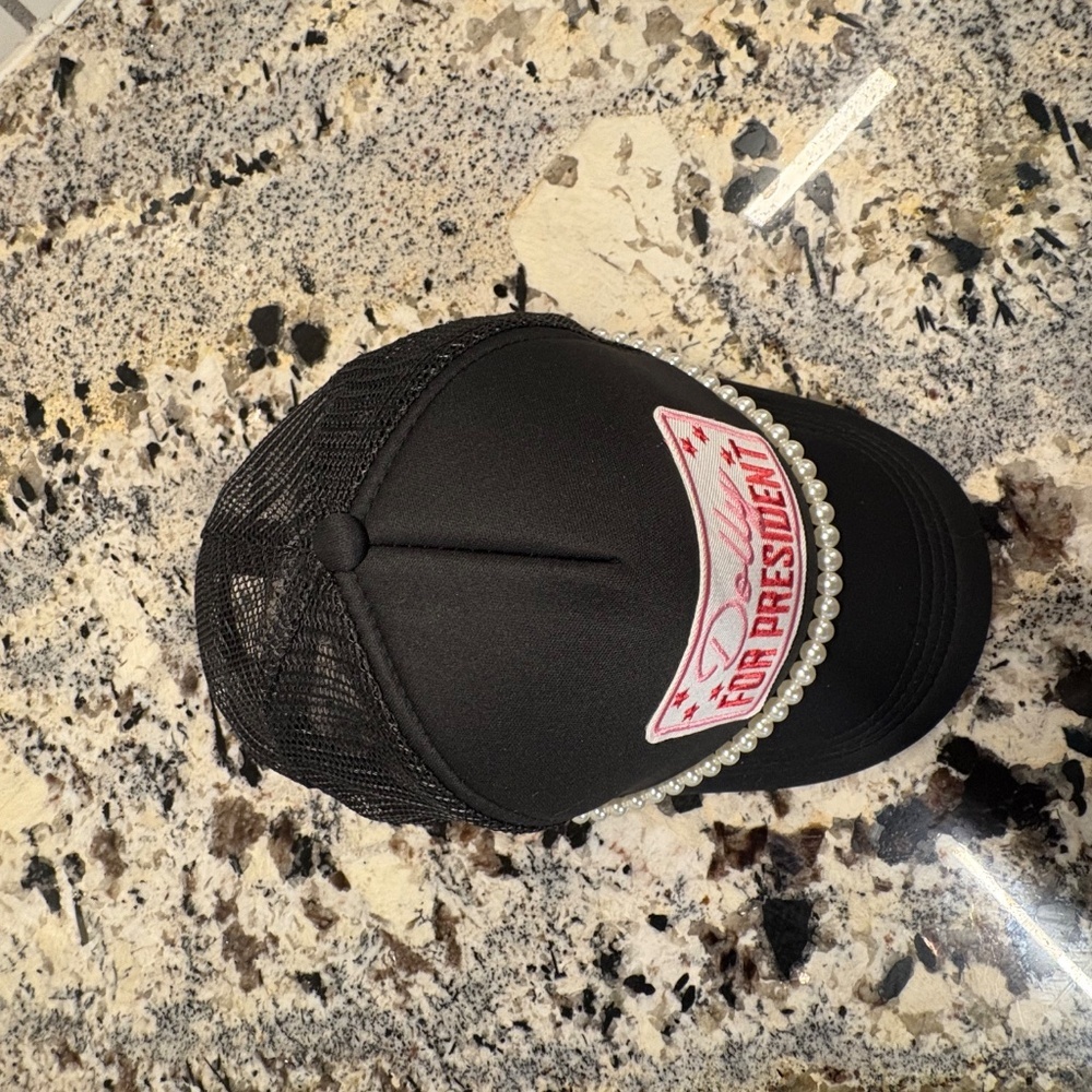 NEW TRUCKER HAT - DOLLY FOR PRESIDENT PATCHES & PEARLS - 🧢✨ - Picture 8 of 12